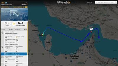 پرواز هواپیمای شناسایی آمریکا در نزدیکی سواحل جنوبی ایران