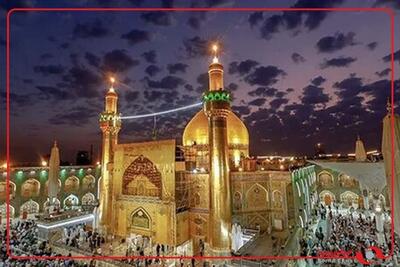  رونمایی از تاج طلایی جدید ضریح امیرالمومنین (ع)