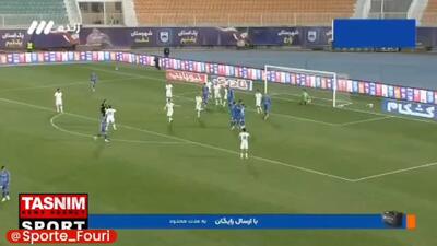  گل اول استقلال توسط سامان فلاح / استقلال خوزستان کم آورد