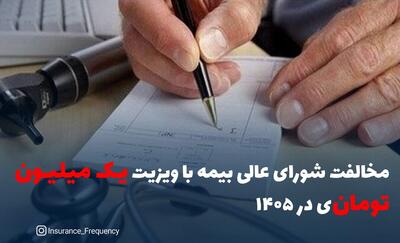  مخالفت شورای عالی بیمه با ویزیت یک میلیون تومانی در ۱۴۰۵
