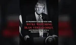 عکسی از ترامپ که سفارت آمریکا در عراق، بعد از بیانیه کتائب حزب‌الله درباره ایران منتشر کرد