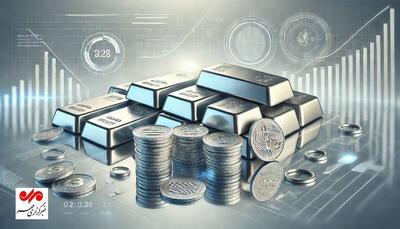  قیمت جهانی نقره ۶ درصد افزایش یافت