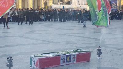  اقامه نماز بر پیکر مطهر شهید امنیت «مهدی ظریف»
