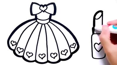  فیلم آموزش نقاشی لباس دخترانه کودکانه