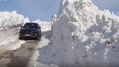  میزان ارتفاع برف در «دوزین» مینودشت