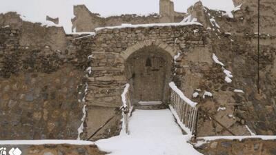  منظره برفی در شهر باستانی ایزدخواست