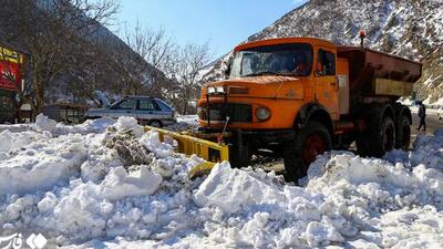  برف‌روبی جاده‌های مازندران