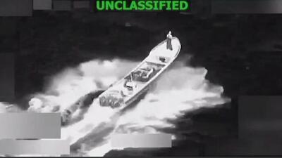  منفجر شدن ناگهانی یک قایق توسط آمریکایی ها