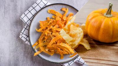  طرز تهیه چیپس کدو تنبل با روش های مختلف