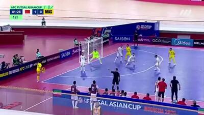 خلاصه بازی فوتسال ایران 4 - مالزی 1 + ویدئو