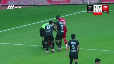 گل دوم فولاد به پرسپولیس توسط احمدزاده + ویدئو