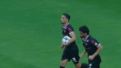 گل اول پرسپولیس به فولاد خوزستان (علی علیپور دقیقه 89)