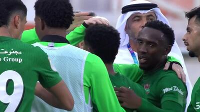 گل اول شباب الاهلی امارات به عجمان (سوپرگل سیلوا با پاس سعید عزت اللهی)