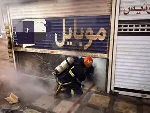  مهارآتش سوزی در پاساژ قائم همدان