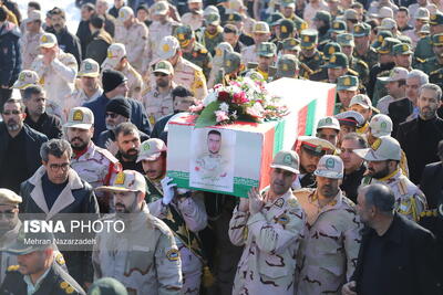  تشییع پیکر شهید مرزبانی - تبریز