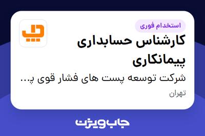  استخدام کارشناس حسابداری پیمانکاری در شرکت توسعه پست های فشار قوی پارسیان