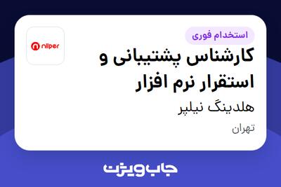  استخدام کارشناس پشتیبانی و استقرار نرم افزار در هلدینگ نیلپر