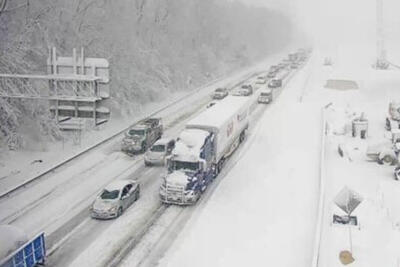 ببینید | تصادف بیش از ۵۰ خودرو در کانادا