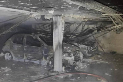 آتش‌سوزی شبانه در ساختمان 4 طبقه‌ای بزرگراه رسالت