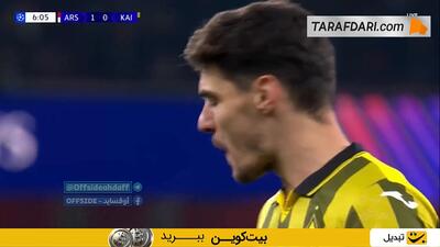 گل جورجینیو به آرسنال از روی نقطه پنالتی (آرسنال 1-1 غیرت آلماتی) - پارس فوتبال