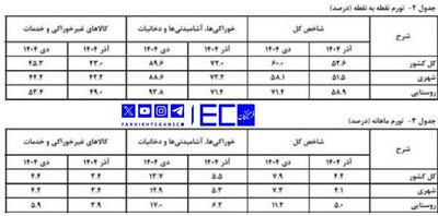تورم دی ماه به ۶۰ درصد رسید