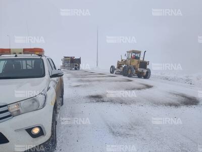 کولاک و برف در جاده‌های قزوین