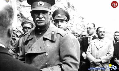  عکسی از مطالعه و بررسی پل ورسک توسط رضا خان