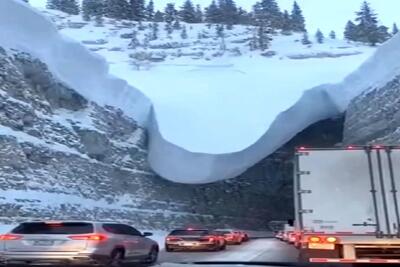  معماری طبیعت؛ تو ورودی تونل خاندان راننده ها اومد جلو چشمشون