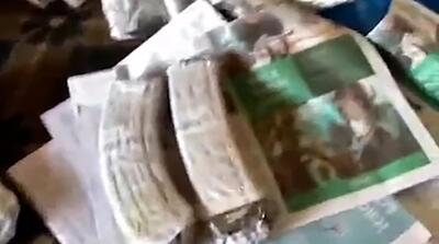 تصاویر گروهک تروریستی جیش العدل از سلاح‌های قاچاقی به ایران