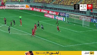 گل علی علیپور به فولاد (فولاد 1-1 پرسپولیس)
