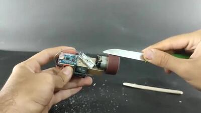  آموزش ساخت چاقو تیز کن با آرمیچر / ایده کاربردی ساخت کاردستی با آرمیچر !