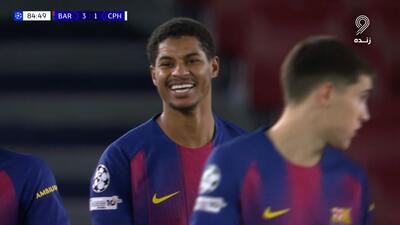 گل چهارم بارسلونا به کپنهاگن (سوپرگل رشفورد)