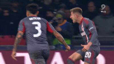 گل دوم المپیاکوس به آژاکس (سانتیاگو هزه)