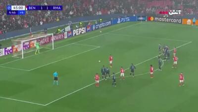 ویدیو: گل دوم بنفیکا به رئال مادرید توسط پاولیدیس