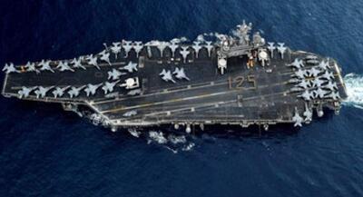 تصاویر پهپاد ایران بر فراز ناو آبراهام لینکلن | جهان نیوز