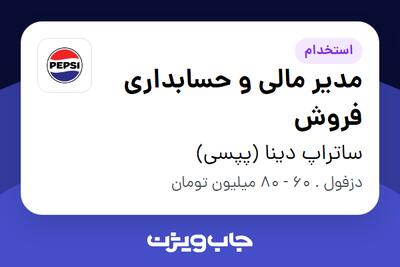  استخدام مدیر مالی و حسابداری فروش در ساتراپ دینا (پپسی)