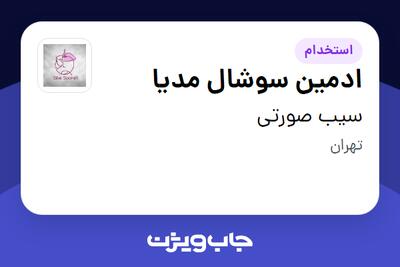  استخدام ادمین سوشال مدیا در سیب صورتی
