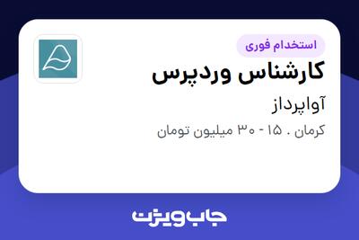  استخدام کارشناس وردپرس در آواپرداز