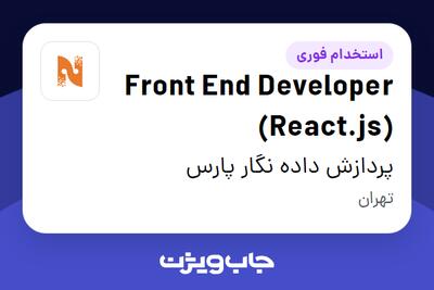  استخدام Front End Developer (React.js) در پردازش داده نگار پارس
