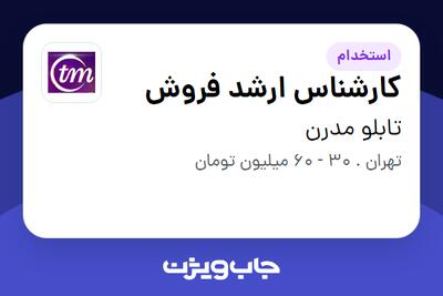  استخدام کارشناس ارشد فروش در تابلو مدرن
