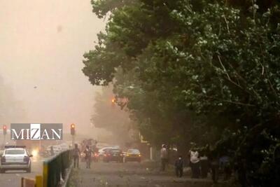 وزش باد شدید و افزایش نسبی دما در تهران