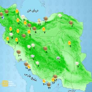 وضعیت آب و هوا امروز پنجشنبه 9 بهمن+ وضعیت استان ها