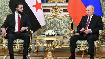 پوتین در دیدار با الشرع: از دیدن رئیس جمهور سوریه در مسکو خرسند هستیم