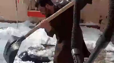 کارزار ذخیره برف در افغانستان خبرساز شد