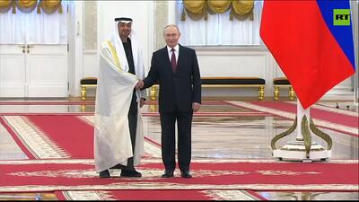 رئیس امارات متحده عربی برای گفتگو با پوتین وارد روسیه شد