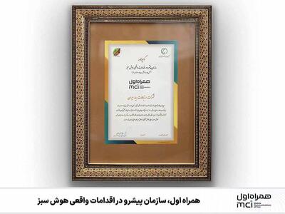 همراه اول عنوان «سازمان پیشرو در هوش سبز» را کسب کرد