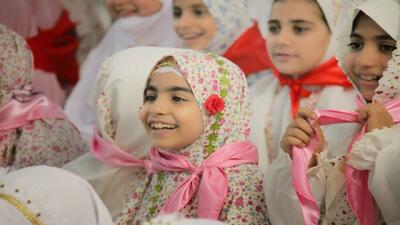 جشن تکلیف دختران ایران در حرم حضرت معصومه (س)+فیلم