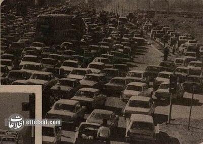 عکس‌هایی از ترافیک وحشتناک تهران در زمستان ۱۳۵۴