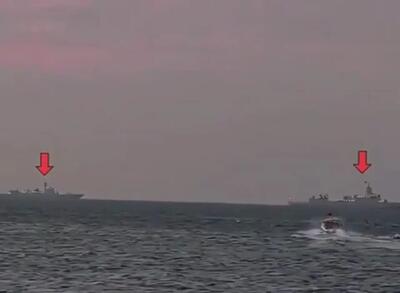 ناوشکن‌ های چین به سمت آب‌های ایران حرکت کردند + ویدیو