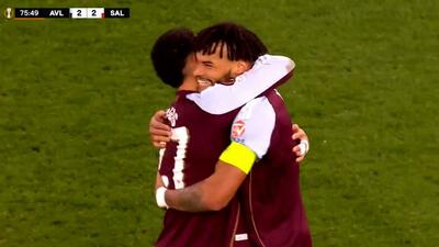 گل دوم استون ویلا به سالزبورگ (تایرون مینگز)